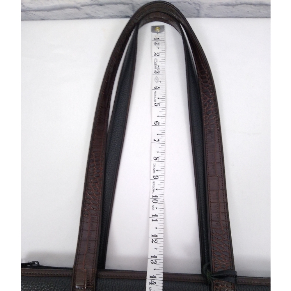 Vintage Brighton Leather Shoulder Bag Black Brown - Picture 11 of 12